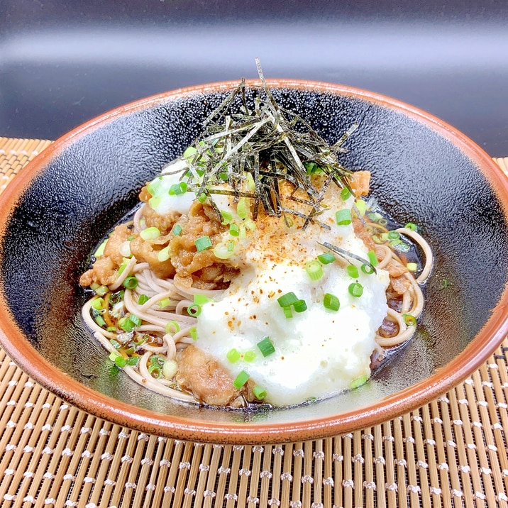 トロロぶっかけ冷やし肉蕎麦☆彡